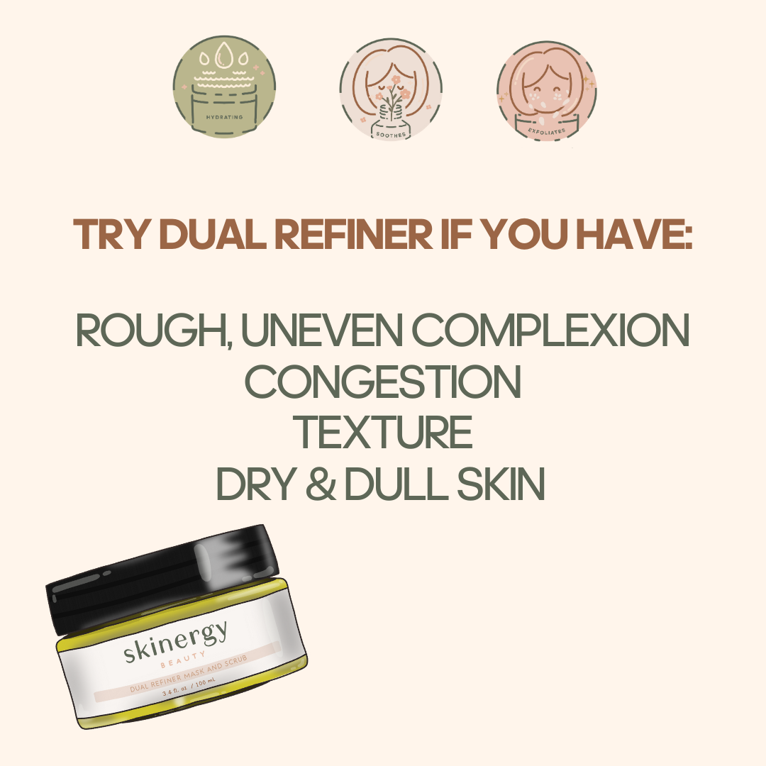 Mascarilla facial y exfoliante con doble refinador